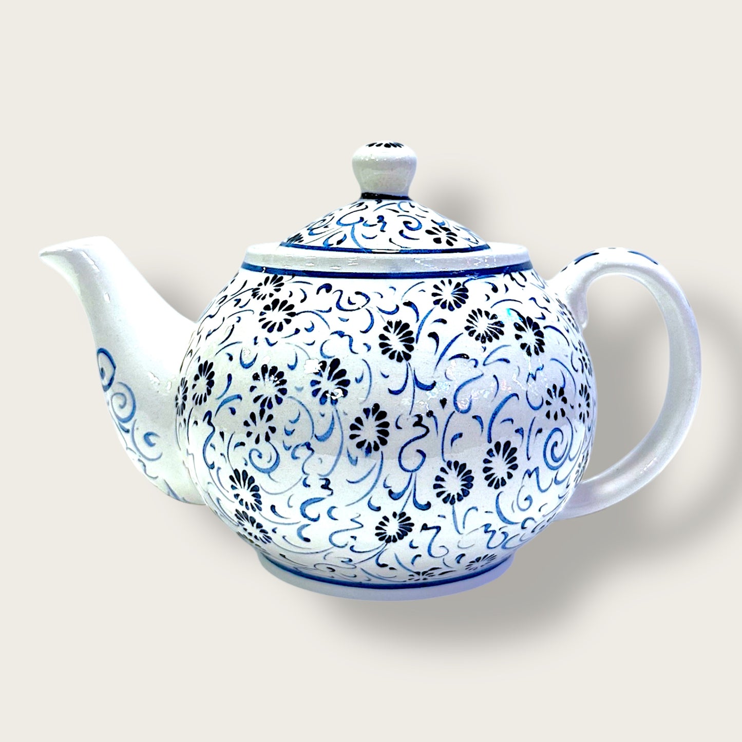 Hand-Painted Ceramic Small Teapot 09 – Artisan Decorative & Functional Teaware