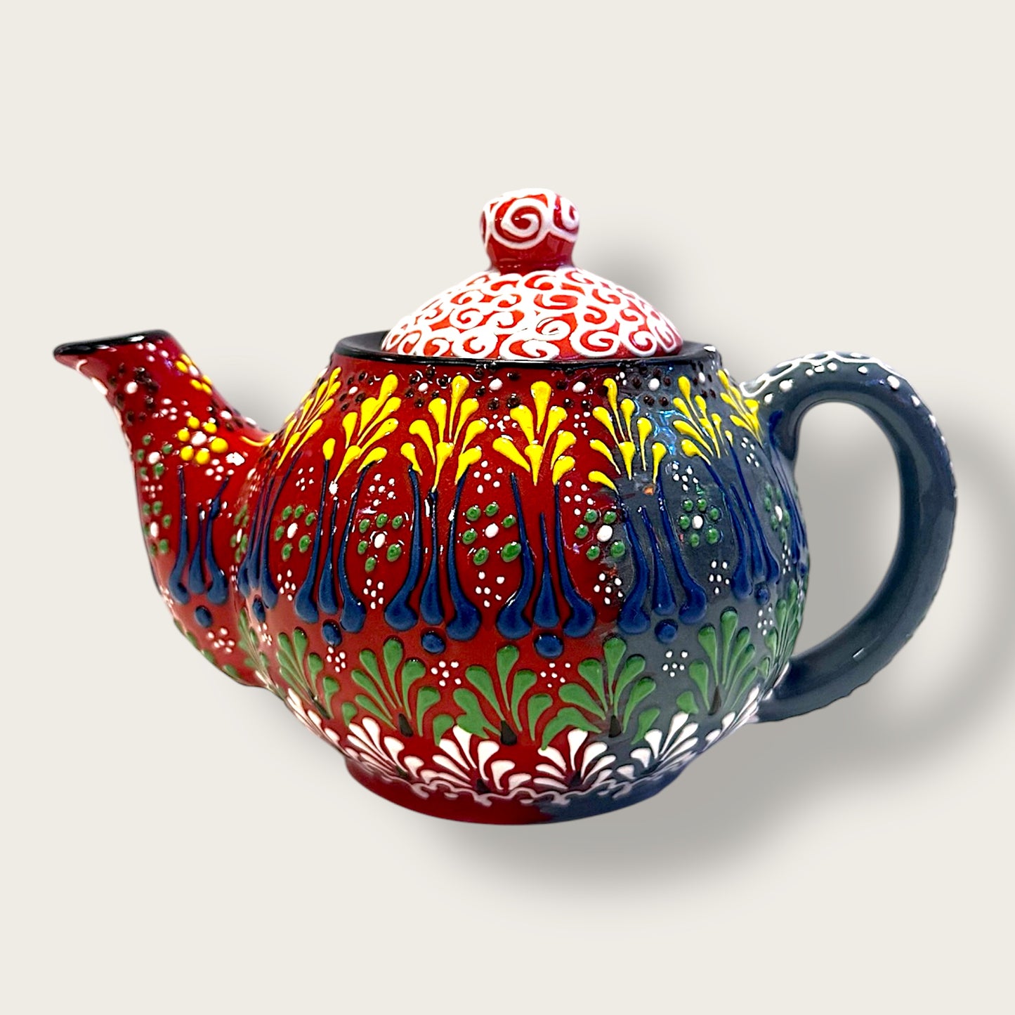 Hand-Painted Ceramic Small Teapot 08 – Artisan Decorative & Functional Teaware