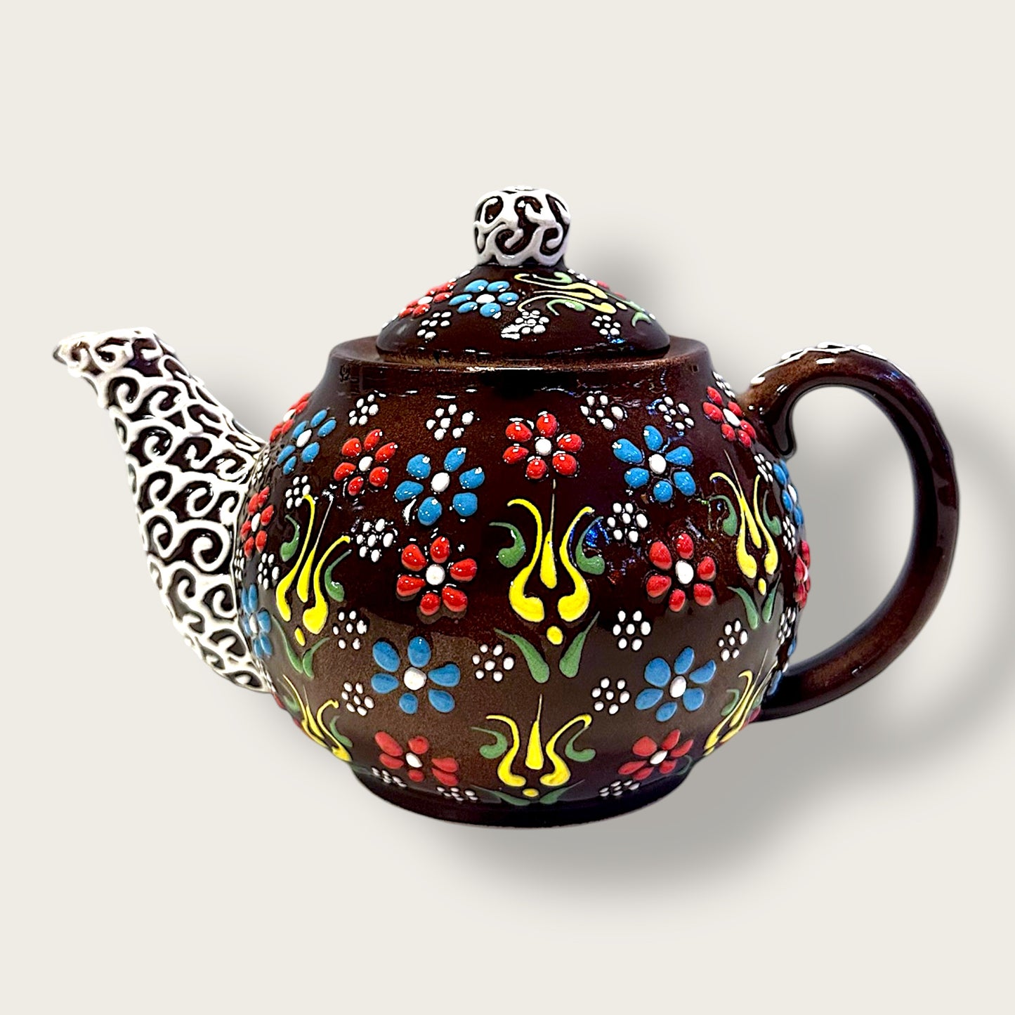 Hand-Painted Ceramic Small Teapot 17 – Artisan Decorative & Functional Teaware