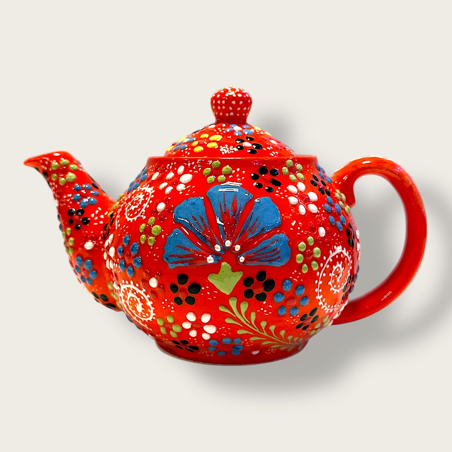 Hand-Painted Ceramic Small Teapot 02 – Artisan Decorative & Functional Teaware