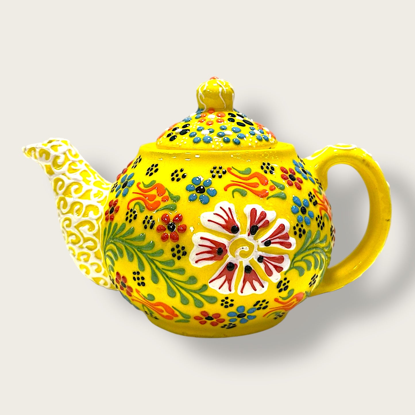 Hand-Painted Ceramic Small Teapot 01 – Artisan Decorative & Functional Teaware