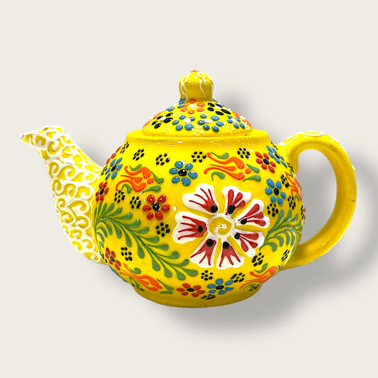 Hand-Painted Ceramic Small Teapot 01 – Artisan Decorative & Functional Teaware