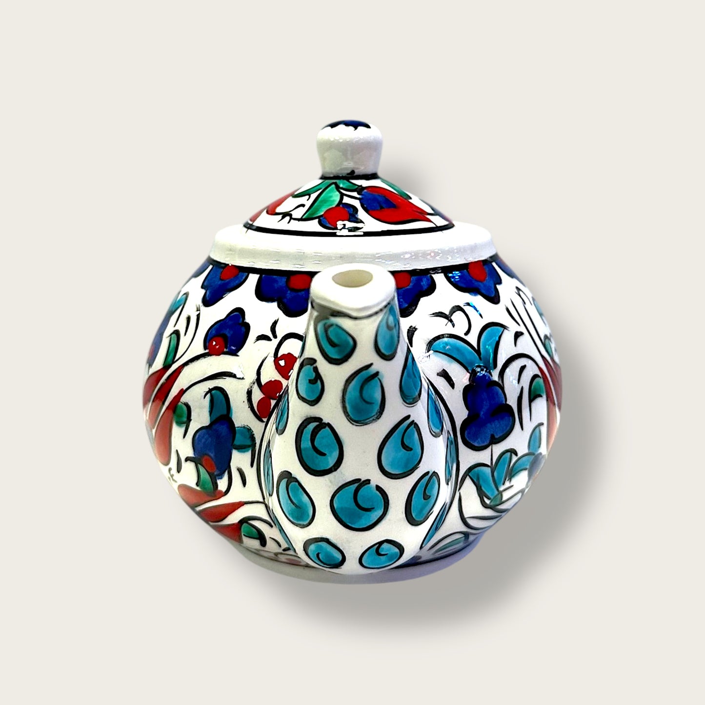 Hand-Painted Ceramic Small Teapot 13 – Artisan Decorative & Functional Teaware