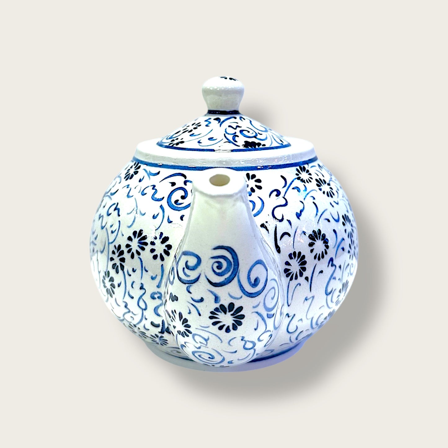 Hand-Painted Ceramic Small Teapot 09 – Artisan Decorative & Functional Teaware